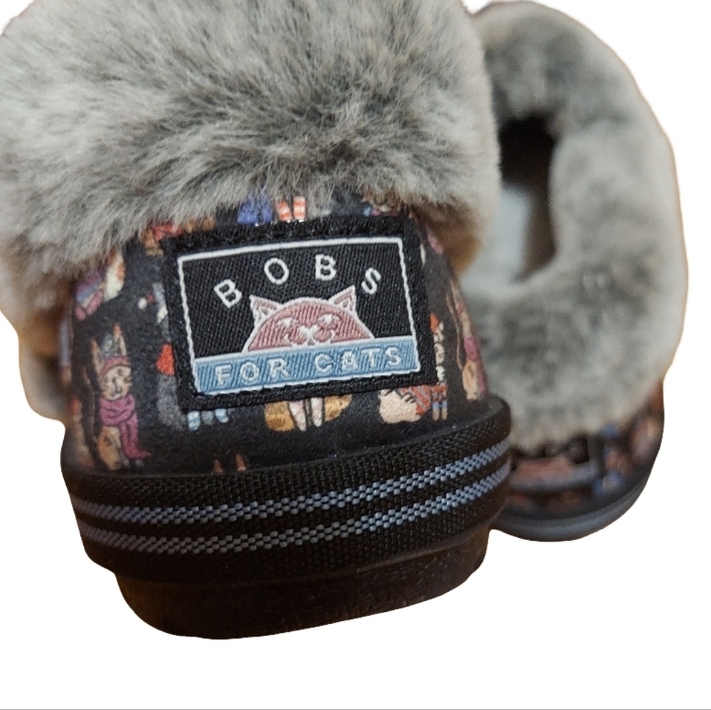 Bobs For Cats From Skechers Winter Cat Faux Fur Lined Vegan Memory Foam Slippers - Picture 6 of 14
